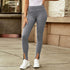 Fashion Wind Black Rib Knitting High Waist Slit Leggings Women 2024 Fall New Arrival Skinny Tappered Pants Women - Kaiju Mafia