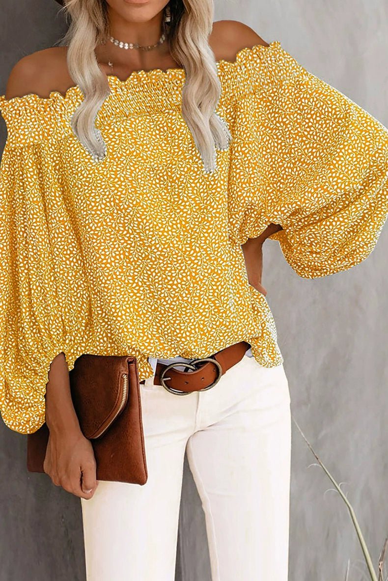 Off - the - Shoulder Fashion off - Neck Trendy Loose Chiffon Shirt - Kaiju Mafia