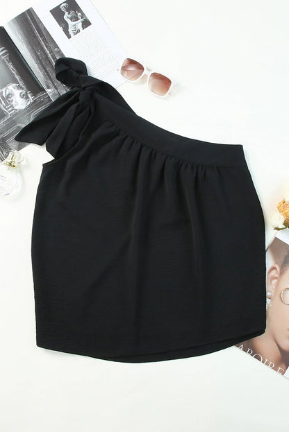 New Arrival One - Shoulder Fashion Ruched Sleeveless Pullover Vest - Kaiju Mafia