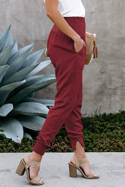 High Waist Nine Points European and American Fashion Minimalist Loose - Fit Tappered Trousers - Kaiju Mafia