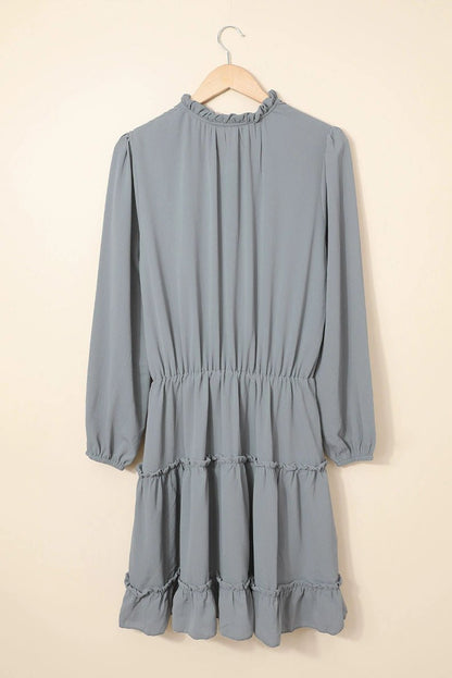 2024 Autumn Solid Color Thin Jumpsuit Skirt Fashion Slim Looking Temperament Commute Pullover Loose Knee - Length Dress Women - Kaiju Mafia