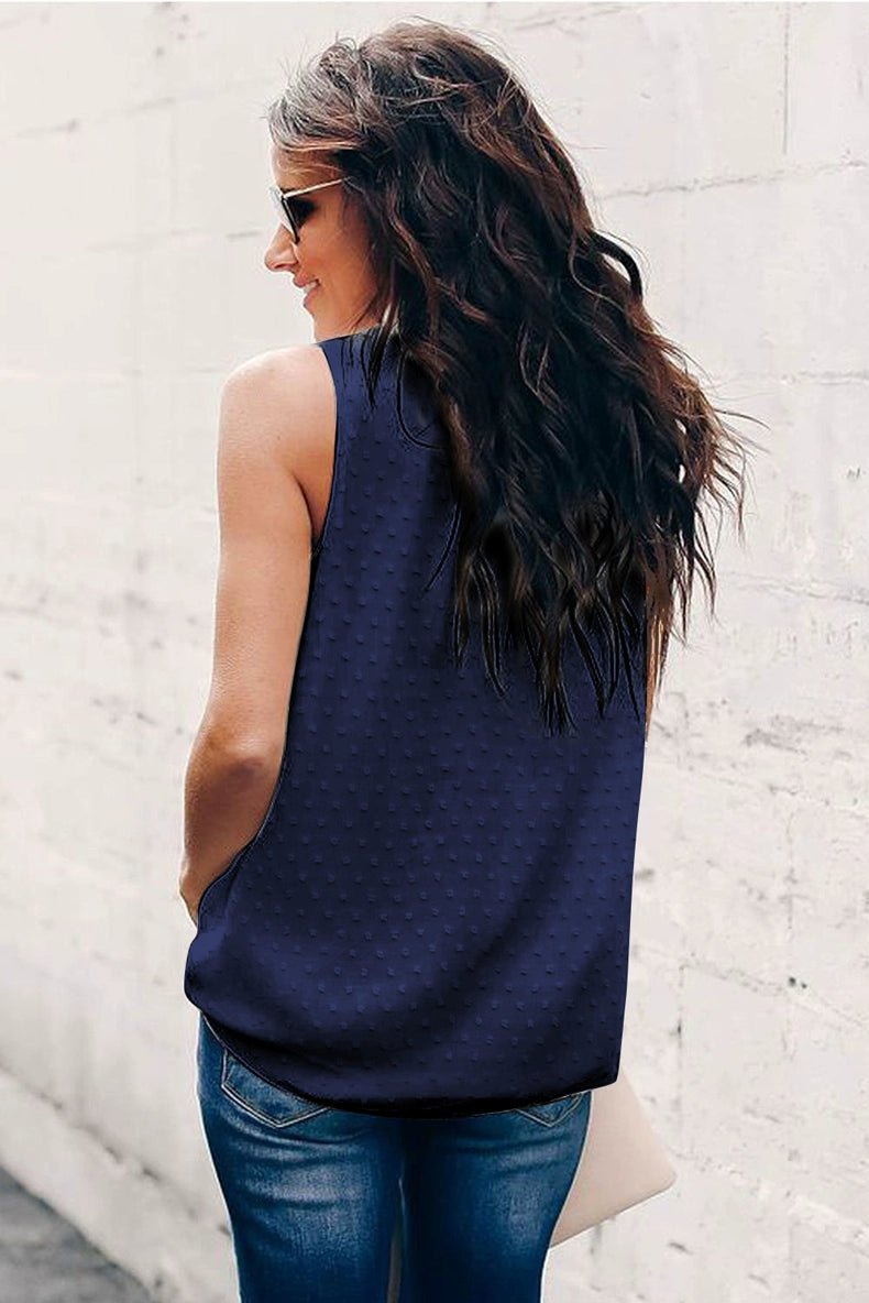 Sleeveless Trendy Loose Chiffon I - Shaped Vest Tops - Kaiju Mafia