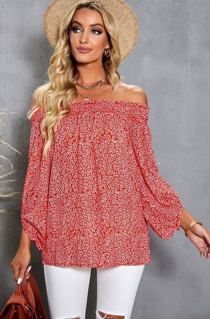 Off - the - Shoulder Fashion off - Neck Trendy Loose Chiffon Shirt - Kaiju Mafia