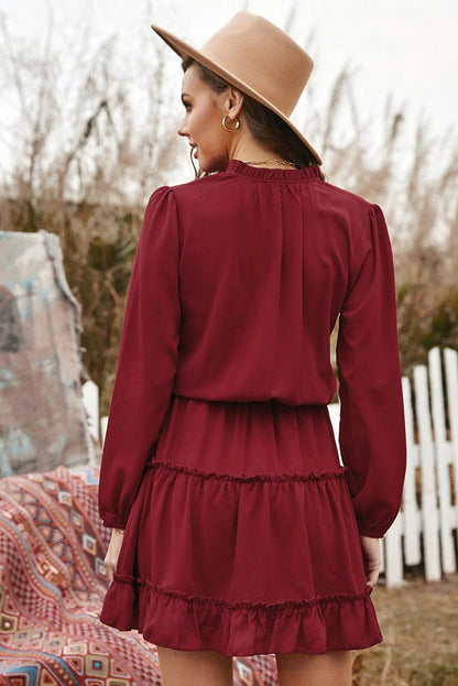 2024 Autumn Solid Color Thin Jumpsuit Skirt Fashion Slim Looking Temperament Commute Pullover Loose Knee - Length Dress Women - Kaiju Mafia