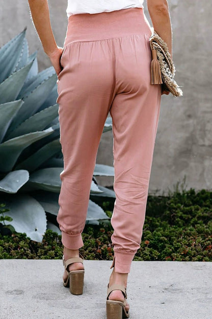 High Waist Nine Points European and American Fashion Minimalist Loose - Fit Tappered Trousers - Kaiju Mafia