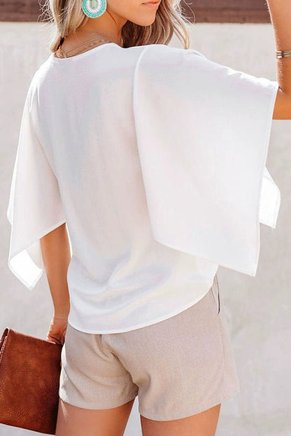 Fashion Minimalist White Loose Pullover Top Short Sleeve - Kaiju Mafia