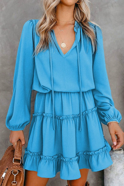 2024 Autumn Solid Color Thin Jumpsuit Skirt Fashion Slim Looking Temperament Commute Pullover Loose Knee - Length Dress Women - Kaiju Mafia