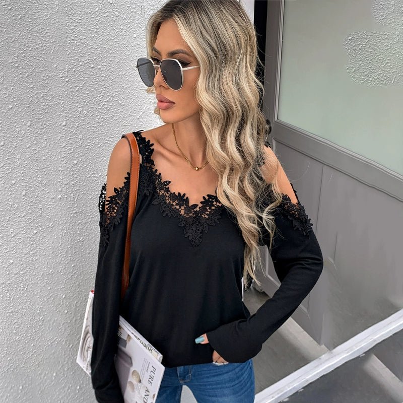 Fashion Sexy Thin Long Sleeves T-shirt Women&