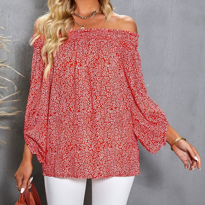 Off - the - Shoulder Fashion off - Neck Trendy Loose Chiffon Shirt - Kaiju Mafia