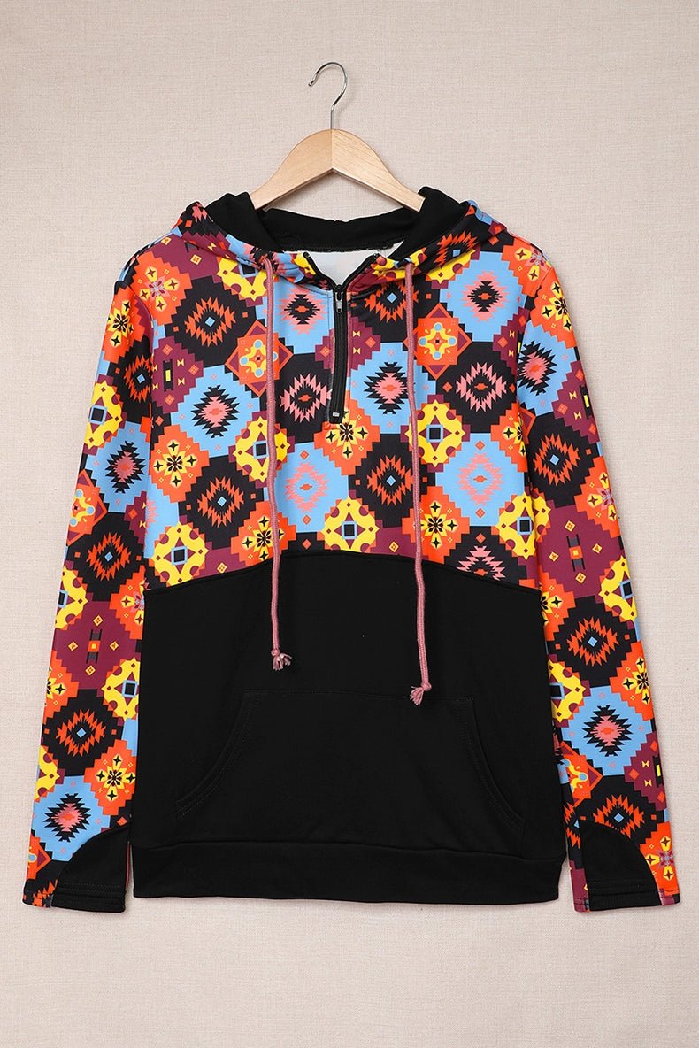 Special Offer Fashion Pullover Hooded Long Sleeve Sweater Women 2024 Autumn Plaid Printed Stitching Warm Tops Women - Kaiju Mafia