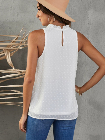 Sleeveless Trendy Loose Chiffon I - Shaped Vest Tops - Kaiju Mafia