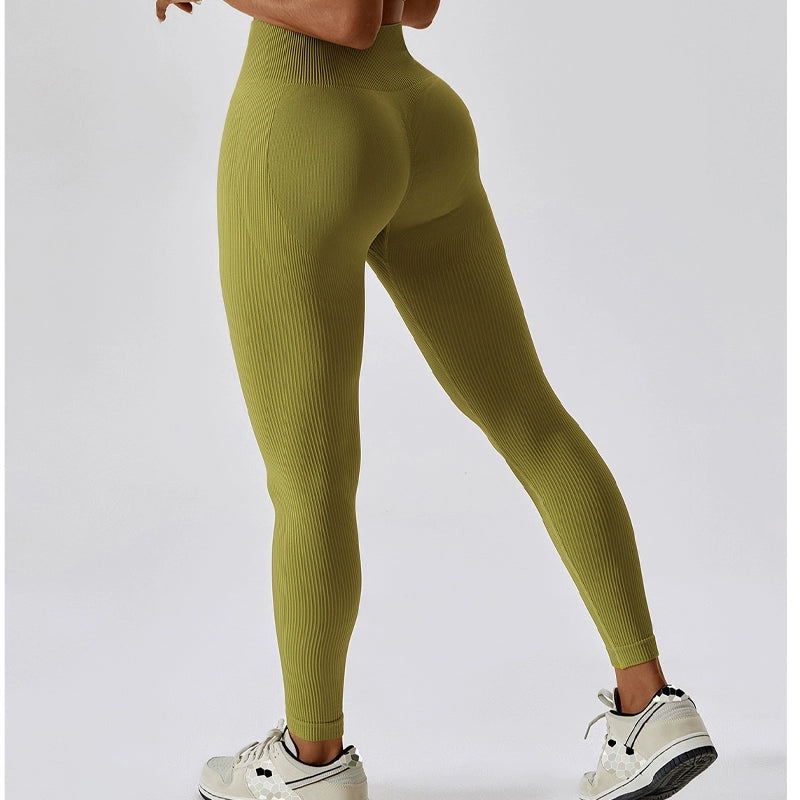 European Thread High Waist Yoga Pants