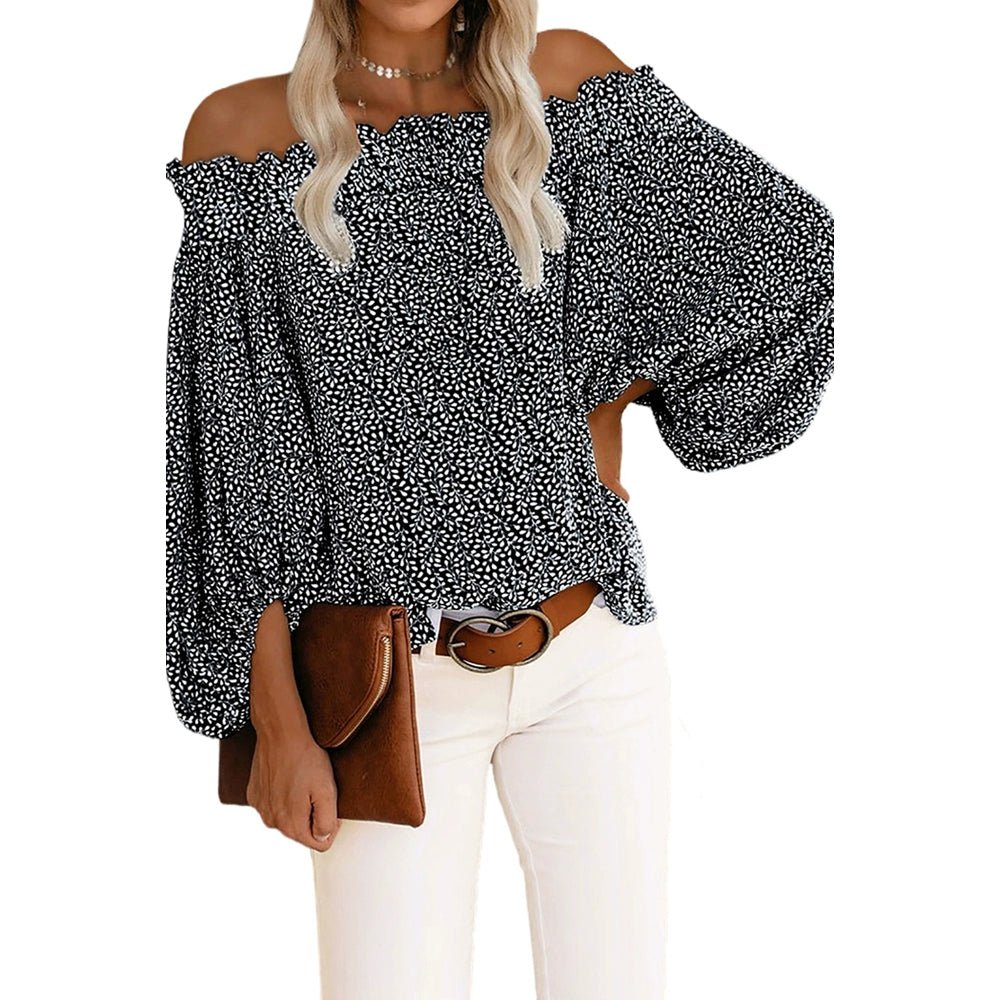 Off - the - Shoulder Fashion off - Neck Trendy Loose Chiffon Shirt - Kaiju Mafia