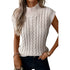 Fashion round Neck Pullover Sleeveless Sweater Women&