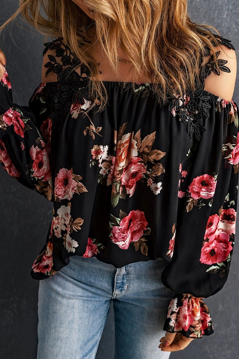 Autumn and Winter Printing Long Sleeves Fashion Pullover Tops Chiffon Shirt - Kaiju Mafia