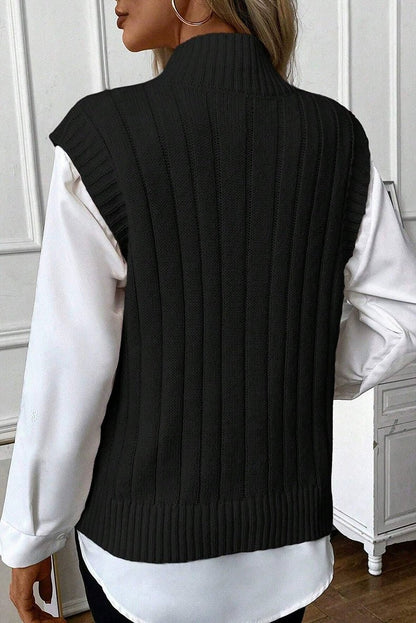 Fashion round Neck Pullover Sleeveless Sweater Women&