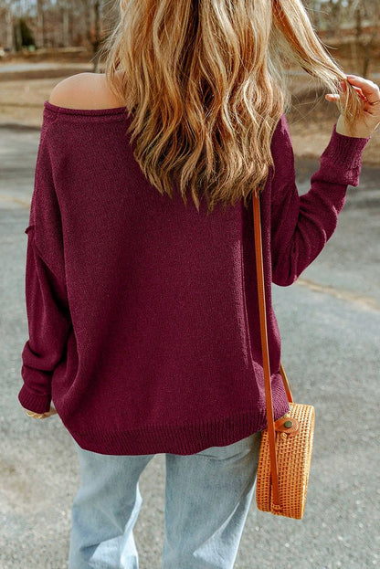 Fall 2024 New Arrival Pure Color Long Sleeves Sweater Female European and American Leisure Wind Thread Knitting Thermal Head Cover Tops Female - Kaiju Mafia