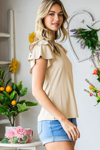 Pleated Summer Silm Thin Top T-shirt with Short Sleeves - Kaiju Mafia