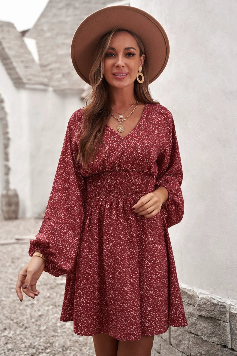 Early Autumn New Arrival Fashion Pullover Polka Dot Long Sleeve Dress - Kaiju Mafia