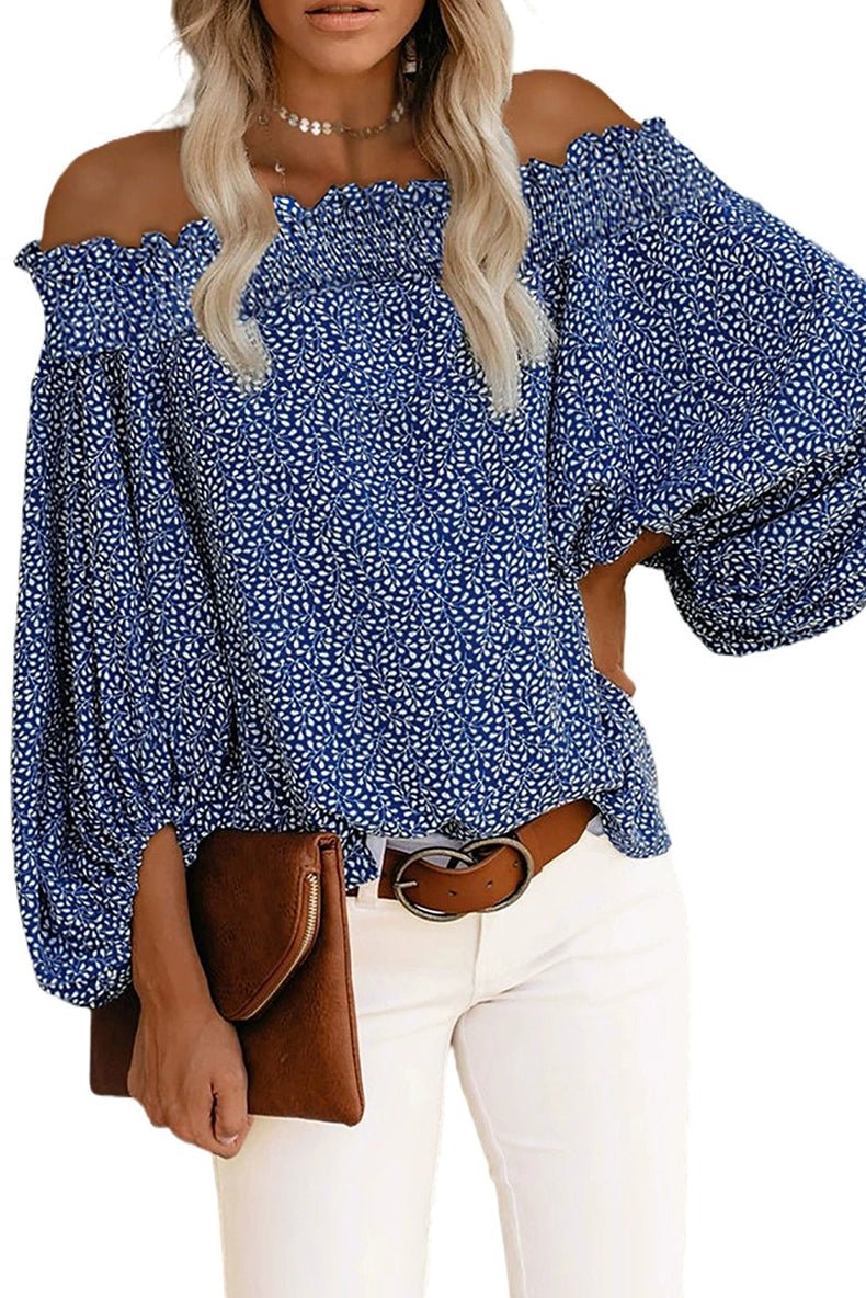 Off - the - Shoulder Fashion off - Neck Trendy Loose Chiffon Shirt - Kaiju Mafia
