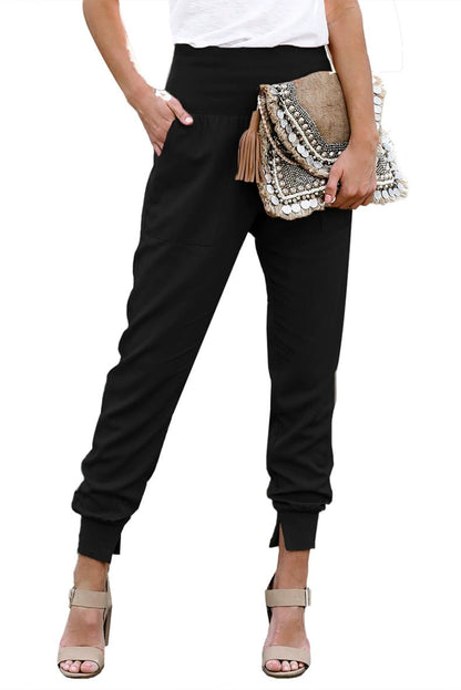 High Waist Nine Points European and American Fashion Minimalist Loose - Fit Tappered Trousers - Kaiju Mafia