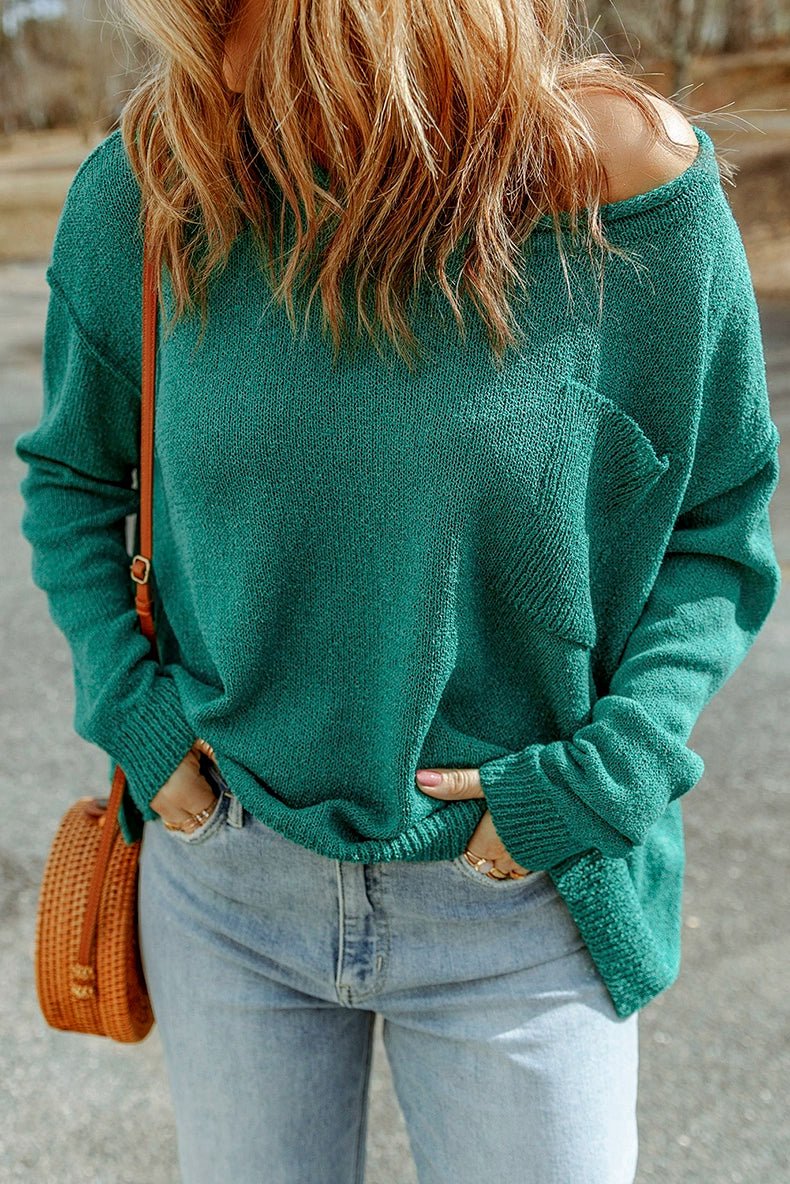 Fall 2024 New Arrival Pure Color Long Sleeves Sweater Female European and American Leisure Wind Thread Knitting Thermal Head Cover Tops Female - Kaiju Mafia