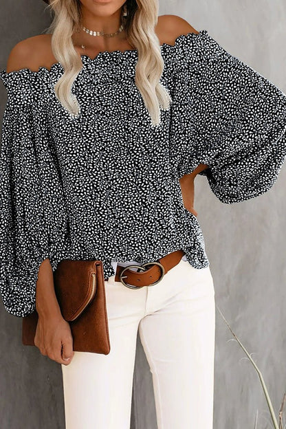 Off - the - Shoulder Fashion off - Neck Trendy Loose Chiffon Shirt - Kaiju Mafia