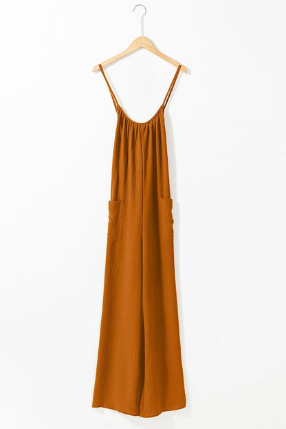 Fashion Loose Backless Suspender Jumpsuit Women 2024 Summer New Arrival Personalized Sexy Cold - Shoulder Sleeveless Jumpsuit Trousers - Kaiju Mafia