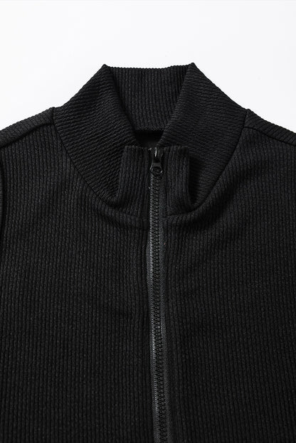 Fashion Pure Color Zipped Stand Collar Sleeveless Leotard Women&