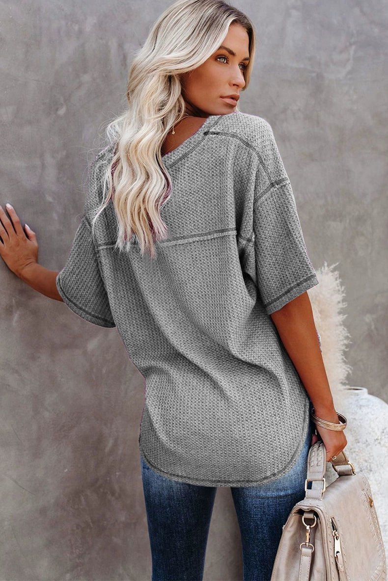 Dilamon New Arrival Pure Color Casual Half Sleeve Shirt Women&