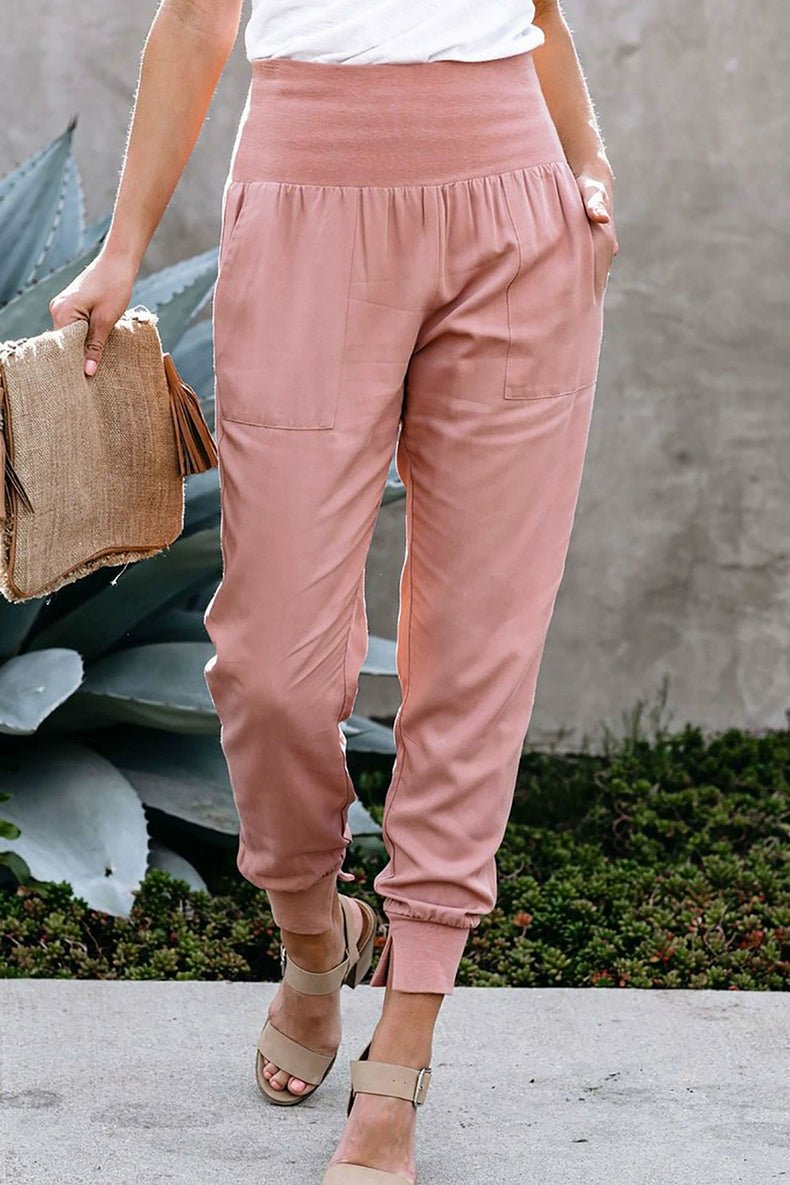 High Waist Nine Points European and American Fashion Minimalist Loose - Fit Tappered Trousers - Kaiju Mafia