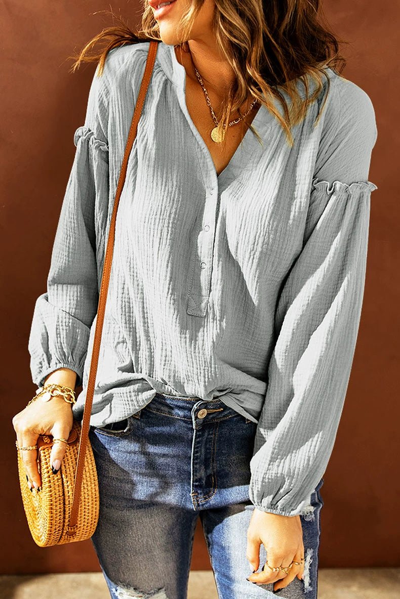 Fall New Arrival Pure Color Long Sleeves T-Shirt Female 2024 Special - Interest Design Casual Loose Plus Size Bottoming Shirt Tops V Neck Tide - Kaiju Mafia