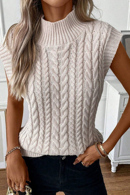 Fashion round Neck Pullover Sleeveless Sweater Women&