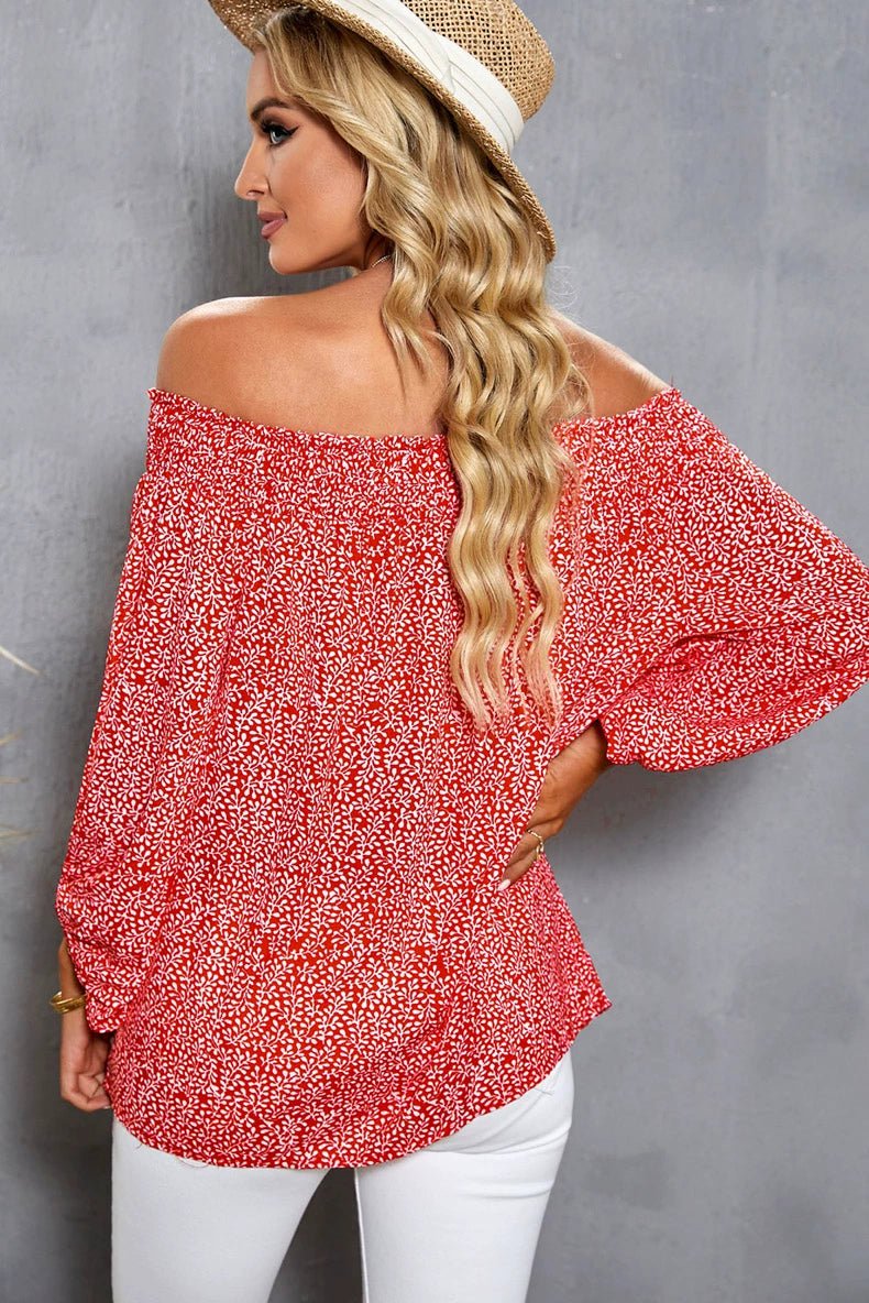 Off - the - Shoulder Fashion off - Neck Trendy Loose Chiffon Shirt - Kaiju Mafia