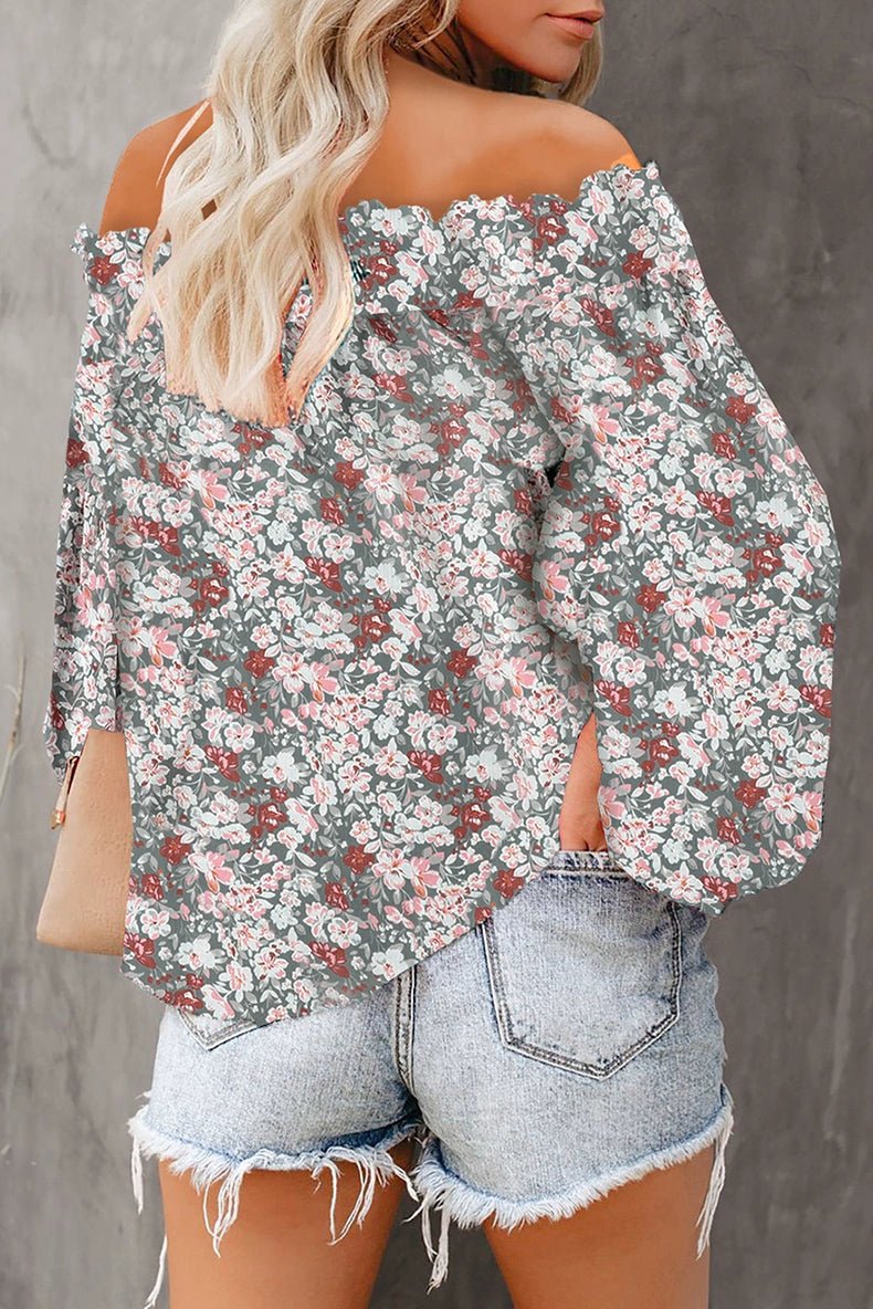 Off - the - Shoulder Fashion off - Neck Trendy Loose Chiffon Shirt - Kaiju Mafia