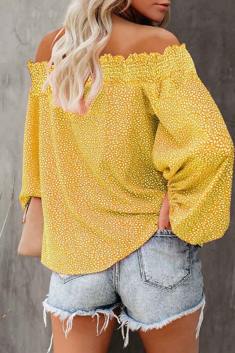 Off - the - Shoulder Fashion off - Neck Trendy Loose Chiffon Shirt - Kaiju Mafia