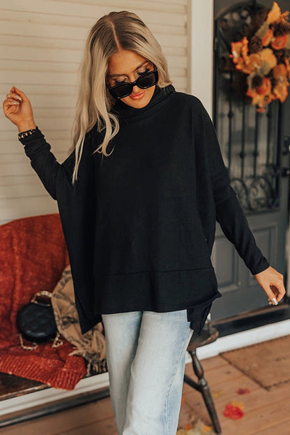 Pure Color Long Sleeves Casual Wind Loose Bottoming Top Pullover - Kaiju Mafia