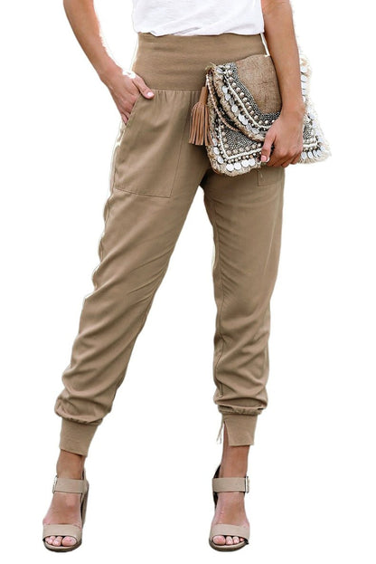 High Waist Nine Points European and American Fashion Minimalist Loose - Fit Tappered Trousers - Kaiju Mafia