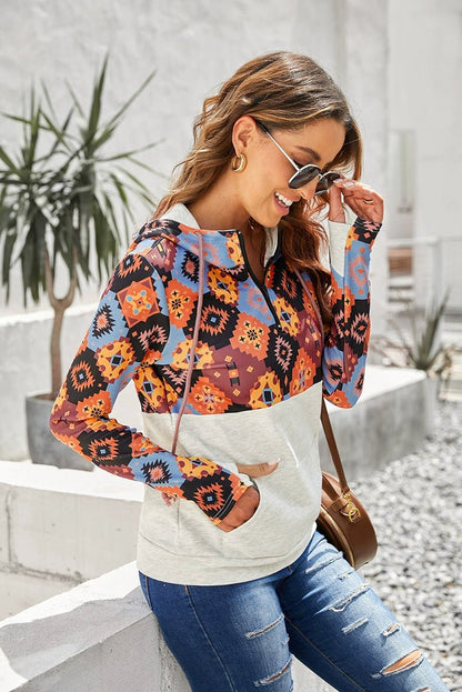 Special Offer Fashion Pullover Hooded Long Sleeve Sweater Women 2024 Autumn Plaid Printed Stitching Warm Tops Women - Kaiju Mafia