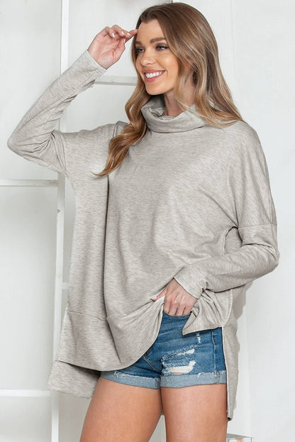 Pure Color Long Sleeves Casual Wind Loose Bottoming Top Pullover - Kaiju Mafia