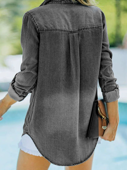 2024 Spring &amp; Fall New Arrival Washed Denim Jacket Women&