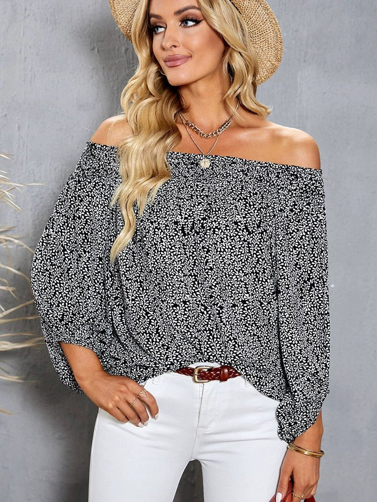 Off - the - Shoulder Fashion off - Neck Trendy Loose Chiffon Shirt - Kaiju Mafia