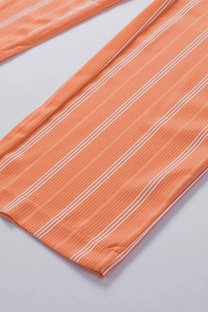 Stripes Personality Slim Fit High Waist Thin Straight - leg Casual Pants - Kaiju Mafia