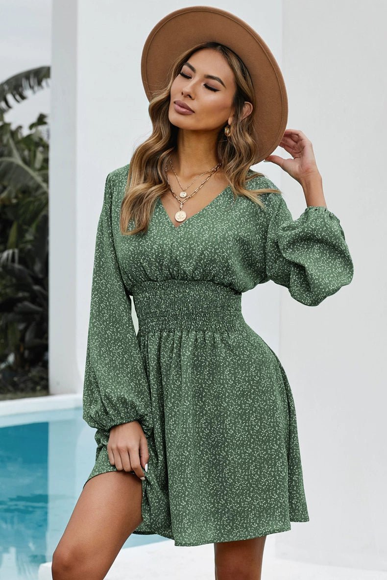 Early Autumn New Arrival Fashion Pullover Polka Dot Long Sleeve Dress - Kaiju Mafia