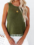 2024 Summer New Outdoor Cut Out Woolen Vest Female European and American Leisure Fashion Tassel round Neck Sleeveless Tops Female - Kaiju Mafia