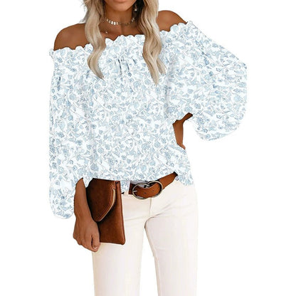 Off - the - Shoulder Fashion off - Neck Trendy Loose Chiffon Shirt - Kaiju Mafia