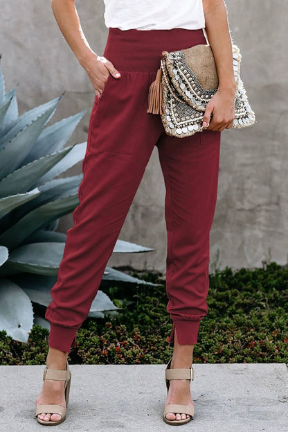 High Waist Nine Points European and American Fashion Minimalist Loose - Fit Tappered Trousers - Kaiju Mafia
