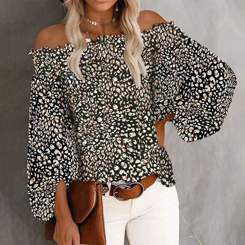 Off - the - Shoulder Fashion off - Neck Trendy Loose Chiffon Shirt - Kaiju Mafia