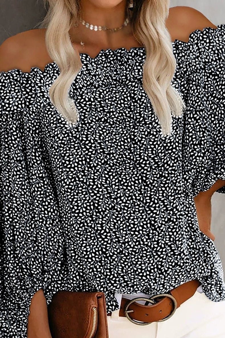 Off - the - Shoulder Fashion off - Neck Trendy Loose Chiffon Shirt - Kaiju Mafia