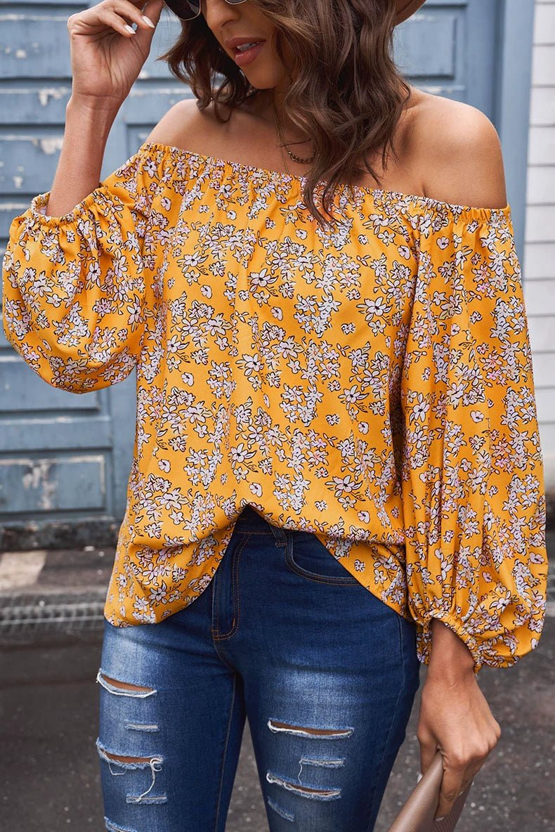 Off - the - Shoulder Fashion Tube Top off - Neck Pullover Long Sleeves Shirt - Kaiju Mafia